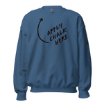 Throvacs "Apply Chalk Here" Unisex Sweatshirt