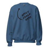Throvacs "Apply Chalk Here" Unisex Sweatshirt